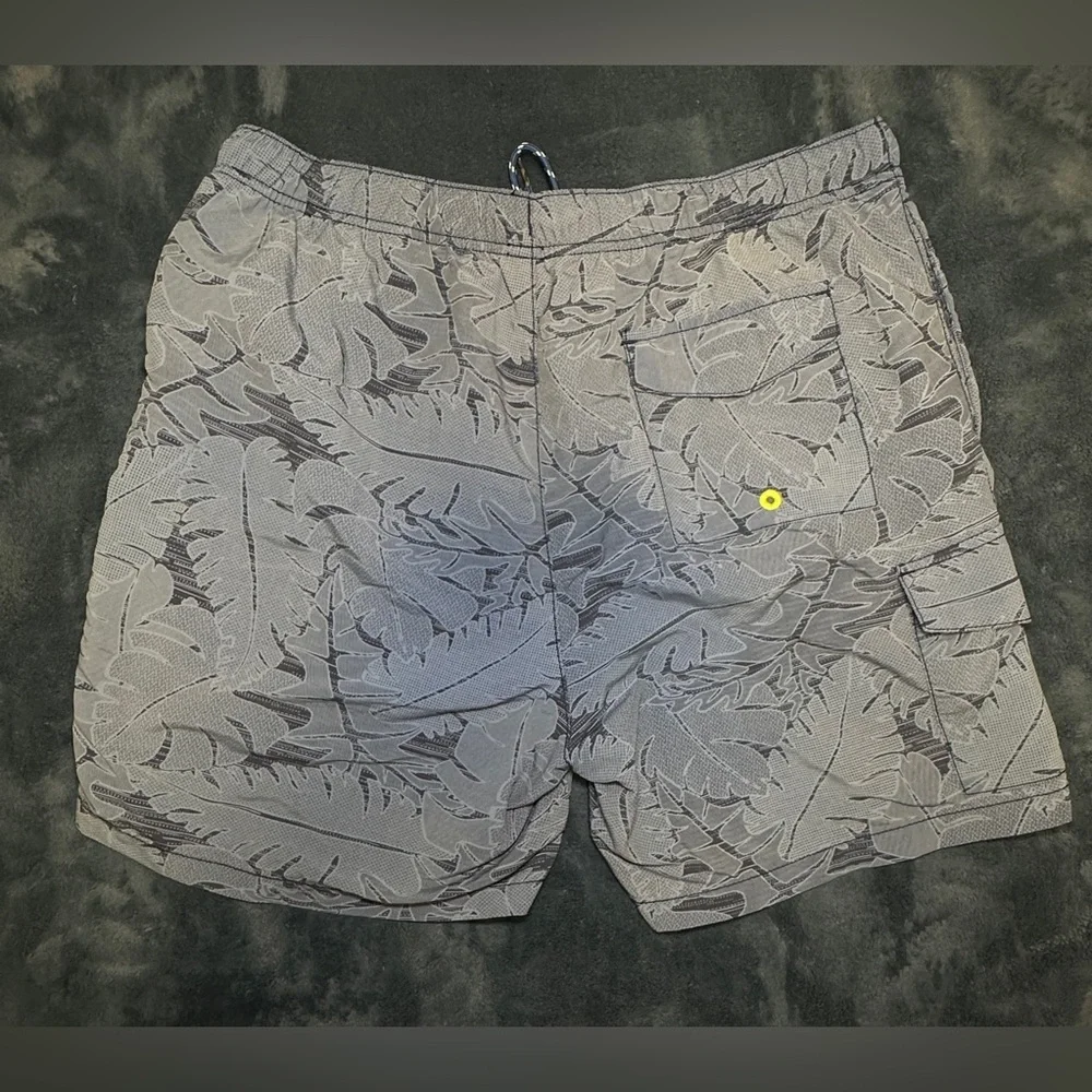 Tommy Bahama Blue Swim Shorts with Netting (Some Fading) (Size: Large)